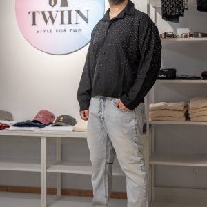 camicia con brillantini
