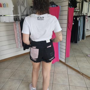 Home shorts galassia con tasca brillantinata rosa