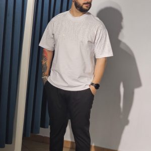 t shirt con strass nera